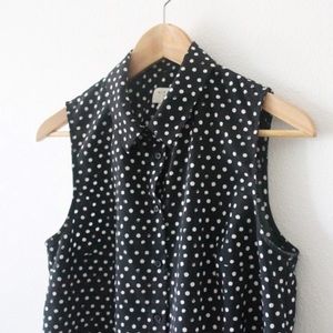 A New Day Polka Dot Button Down Sleeveless To L477